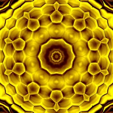 Benzersiz işleme, renkli dijital sanat, 3d geometrik soyut egzotik animasyon, fantastik tasarım 