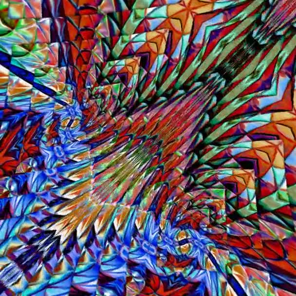 Renderização Única Animação Exótica Abstrata Design Fantástico Arte Digital Colorida — Vídeo de Stock