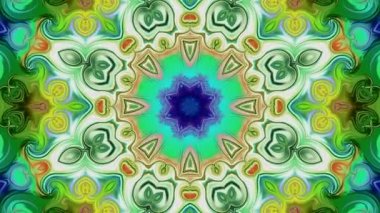 Benzersiz işleme, renkli dijital sanat, 3d geometrik soyut egzotik animasyon, fantastik tasarım 