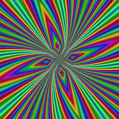 Benzersiz işleme, renkli dijital sanat, 3d geometrik soyut egzotik animasyon, fantastik tasarım 