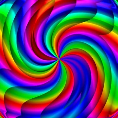 Benzersiz işleme, renkli dijital sanat, 3d geometrik soyut egzotik animasyon, fantastik tasarım 