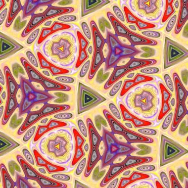 Benzersiz işleme, soyut egzotik animasyon, fantastik tasarım, renkli dijital sanat, geometrik kaleydoskop
