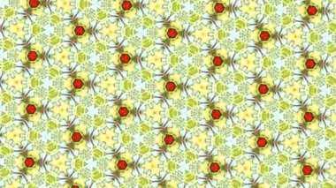 Benzersiz işleme, soyut egzotik animasyon, fantastik tasarım, renkli dijital sanat, geometrik kaleydoskop