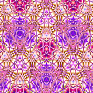 Benzersiz mandala, Oriental yuvarlak desen, mistik motifi, egzotik arka plan. Fantastik fraktal tasarım, geometrik doku parlayan renkli dijital sanat.