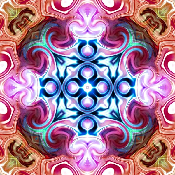 Mandala Original Padrão Redondo Oriental Motivo Místico Fundo Exótico Abstrato — Fotografia de Stock