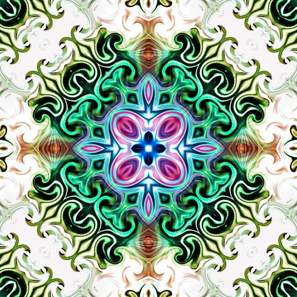 Mandala Unico Modello Rotondo Orientale Motivo Mistico Astratto Sfondo Esotico — Foto Stock