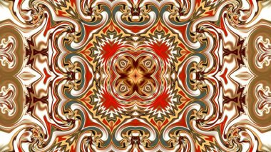 Benzersiz mandala, Oriental yuvarlak desen, mistik motifi, egzotik arka plan. Fantastik fraktal tasarım, geometrik doku parlayan renkli dijital sanat.