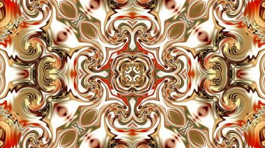 Benzersiz mandala, Oriental yuvarlak desen, mistik motifi, egzotik arka plan. Fantastik fraktal tasarım, geometrik doku parlayan renkli dijital sanat.