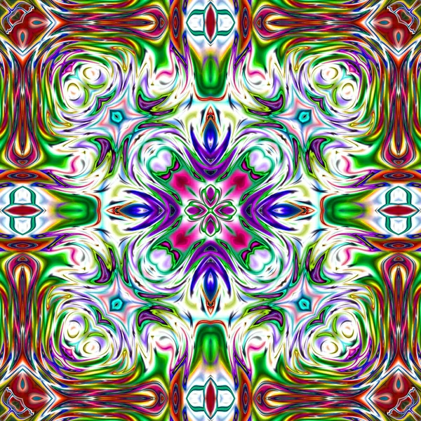 Mandala Original Padrão Redondo Oriental Motivo Místico Fundo Exótico Abstrato — Fotografia de Stock