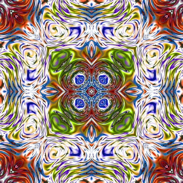 Mandala Original Padrão Redondo Oriental Motivo Místico Fundo Exótico Abstrato — Fotografia de Stock