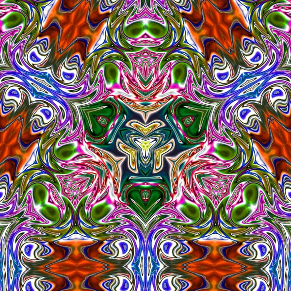 Mandala Único Patrón Redondo Oriental Motivo Místico Fondo Exótico Abstracto — Foto de Stock