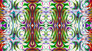 Benzersiz mandala, Oriental yuvarlak desen, mistik motifi, egzotik arka plan. Fantastik fraktal tasarım, geometrik doku parlayan renkli dijital sanat.