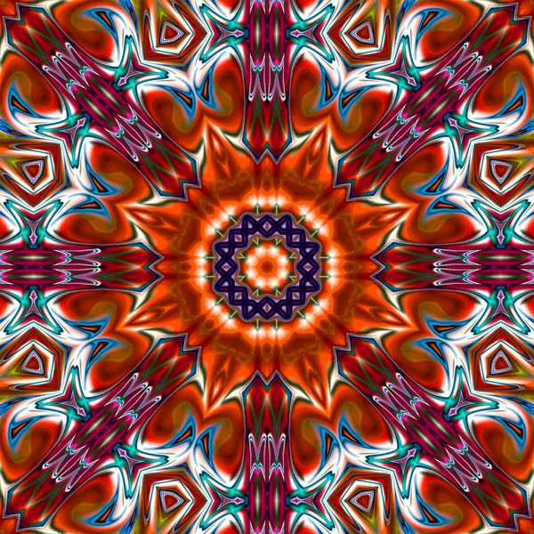 Mandala Único Patrón Redondo Oriental Motivo Místico Fondo Exótico Abstracto — Foto de Stock