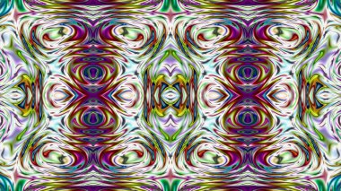 Benzersiz mandala, Oriental yuvarlak desen, mistik motifi, egzotik arka plan. Fantastik fraktal tasarım, geometrik doku parlayan renkli dijital sanat.