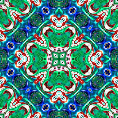 Benzersiz mandala, Oriental yuvarlak desen, mistik motifi, egzotik arka plan. Fantastik fraktal tasarım, geometrik doku parlayan renkli dijital sanat.