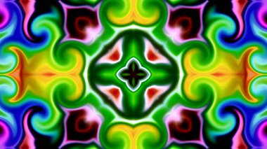 Benzersiz mandala, Oriental yuvarlak desen, mistik motifi, egzotik arka plan. Fantastik fraktal tasarım, geometrik doku parlayan renkli dijital sanat.