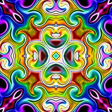 Benzersiz mandala, Oriental yuvarlak desen, mistik motifi, egzotik arka plan. Fantastik fraktal tasarım, geometrik doku parlayan renkli dijital sanat.