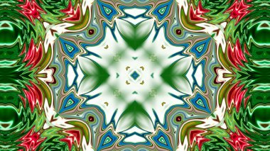 Benzersiz mandala, Oriental yuvarlak desen, mistik motifi, egzotik arka plan. Fantastik fraktal tasarım, geometrik doku parlayan renkli dijital sanat.