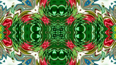 Benzersiz mandala, Oriental yuvarlak desen, mistik motifi, egzotik arka plan. Fantastik fraktal tasarım, geometrik doku parlayan renkli dijital sanat.