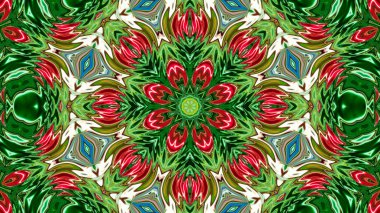 Benzersiz mandala, Oriental yuvarlak desen, mistik motifi, egzotik arka plan. Fantastik fraktal tasarım, geometrik doku parlayan renkli dijital sanat.