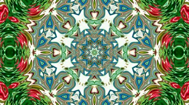 Benzersiz mandala, Oriental yuvarlak desen, mistik motifi, egzotik arka plan. Fantastik fraktal tasarım, geometrik doku parlayan renkli dijital sanat.