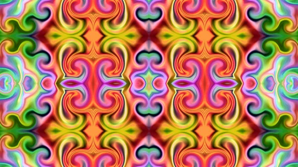 Benzersiz mandala, Oriental yuvarlak desen, mistik motifi, egzotik arka plan. Fantastik fraktal tasarım, geometrik doku parlayan renkli dijital sanat.