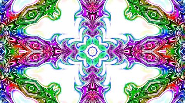 Benzersiz mandala, Oriental yuvarlak desen, mistik motifi, egzotik arka plan. Fantastik fraktal tasarım, geometrik doku parlayan renkli dijital sanat.