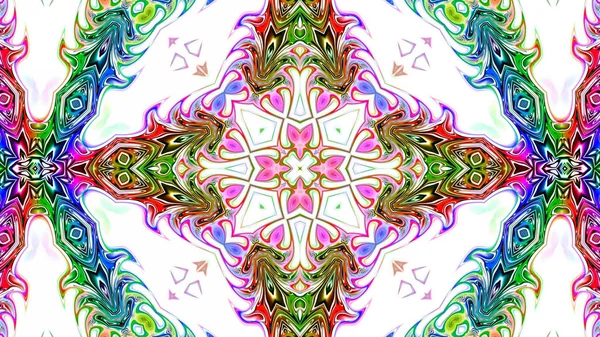 Mandala Único Patrón Redondo Oriental Motivo Místico Fondo Exótico Abstracto — Foto de Stock