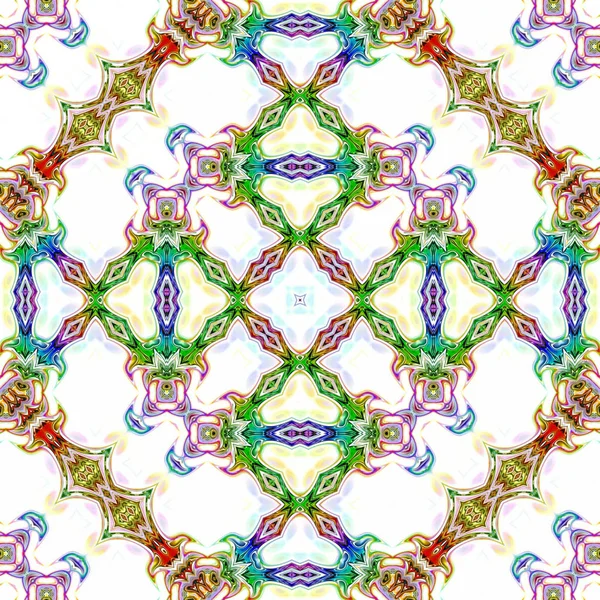 Benzersiz mandala, Oriental yuvarlak desen, mistik motifi, egzotik arka plan. Fantastik fraktal tasarım, geometrik doku parlayan renkli dijital sanat.