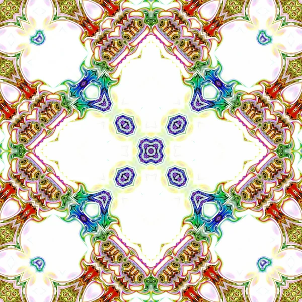 Mandala Unique Motif Rond Oriental Motif Mystique Fond Exotique Abstrait — Photo