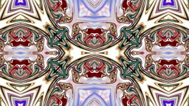 Benzersiz mandala, Oriental yuvarlak desen, mistik motifi, egzotik arka plan. Fantastik fraktal tasarım, geometrik doku parlayan renkli dijital sanat.