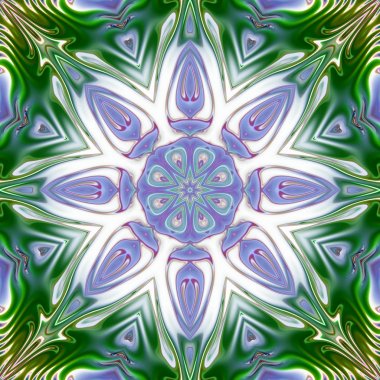 Benzersiz mandala, Oriental yuvarlak desen, mistik motifi, egzotik arka plan. Fantastik fraktal tasarım, geometrik doku parlayan renkli dijital sanat.