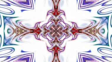 Benzersiz mandala, Oriental yuvarlak desen, mistik motifi, egzotik arka plan. Fantastik fraktal tasarım, geometrik doku parlayan renkli dijital sanat.