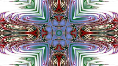 Benzersiz mandala, Oriental yuvarlak desen, mistik motifi, egzotik arka plan. Fantastik fraktal tasarım, geometrik doku parlayan renkli dijital sanat.