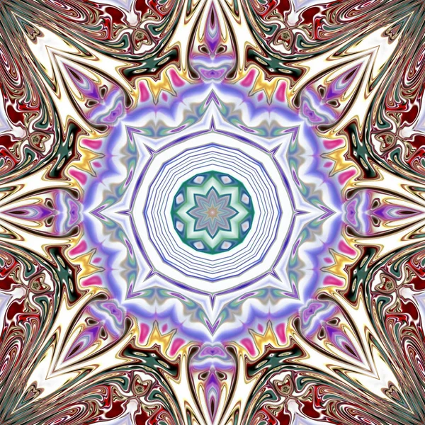 Mandala Único Patrón Redondo Oriental Motivo Místico Fondo Exótico Abstracto —  Fotos de Stock