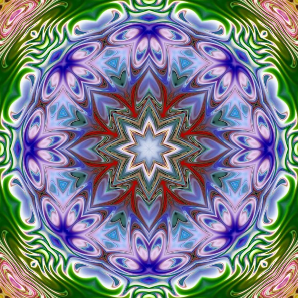 Mandala Original Padrão Redondo Oriental Motivo Místico Fundo Exótico Abstrato — Fotografia de Stock