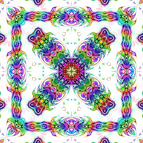 Mandala Único Patrón Redondo Oriental Motivo Místico Fondo Exótico Abstracto —  Fotos de Stock