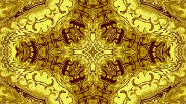 Benzersiz mandala, Oriental yuvarlak desen, mistik motifi, egzotik arka plan. Fantastik fraktal tasarım, geometrik doku parlayan renkli dijital sanat.