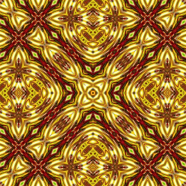 Benzersiz mandala, Oriental yuvarlak desen, mistik motifi, egzotik arka plan. Fantastik fraktal tasarım, geometrik doku parlayan renkli dijital sanat.