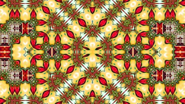 Benzersiz mandala, Oriental yuvarlak desen, mistik motifi, egzotik arka plan. Fantastik fraktal tasarım, geometrik doku parlayan renkli dijital sanat.