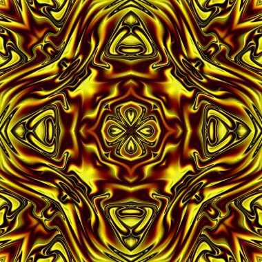 Benzersiz mandala, Oriental yuvarlak desen, mistik motifi, egzotik arka plan. Fantastik fraktal tasarım, geometrik doku parlayan renkli dijital sanat.