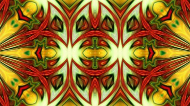 Benzersiz mandala, Oriental yuvarlak desen, mistik motifi, egzotik arka plan. Fantastik fraktal tasarım, geometrik doku parlayan renkli dijital sanat.