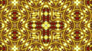 Benzersiz mandala, Oriental yuvarlak desen, mistik motifi, egzotik arka plan. Fantastik fraktal tasarım, geometrik doku parlayan renkli dijital sanat.