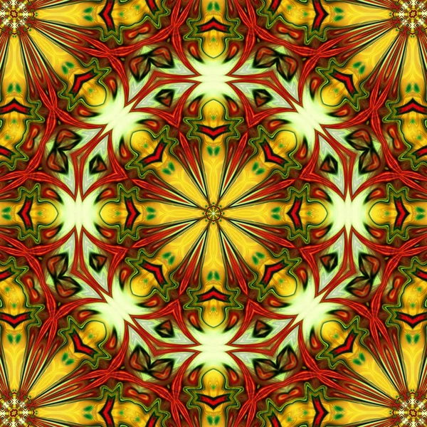 Mandala Único Patrón Redondo Oriental Motivo Místico Fondo Exótico Abstracto — Foto de Stock