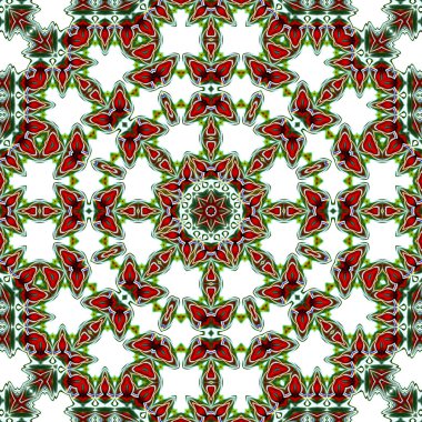 Benzersiz mandala, Oriental yuvarlak desen, mistik motifi, egzotik arka plan. Fantastik fraktal tasarım, geometrik doku parlayan renkli dijital sanat.