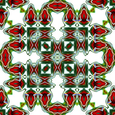 Benzersiz mandala, Oriental yuvarlak desen, mistik motifi, egzotik arka plan. Fantastik fraktal tasarım, geometrik doku parlayan renkli dijital sanat.