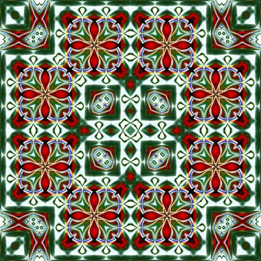 Benzersiz mandala, Oriental yuvarlak desen, mistik motifi, egzotik arka plan. Fantastik fraktal tasarım, geometrik doku parlayan renkli dijital sanat.