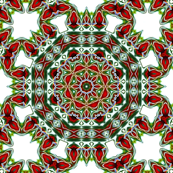 Mandala Original Padrão Redondo Oriental Motivo Místico Fundo Exótico Abstrato — Fotografia de Stock