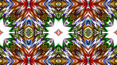 Benzersiz mandala, Oriental yuvarlak desen, mistik motifi, egzotik arka plan. Fantastik fraktal tasarım, geometrik doku parlayan renkli dijital sanat.