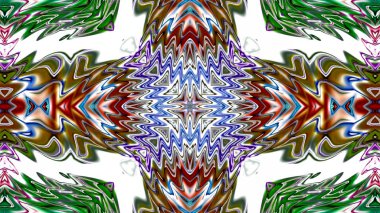 Benzersiz mandala, Oriental yuvarlak desen, mistik motifi, egzotik arka plan. Fantastik fraktal tasarım, geometrik doku parlayan renkli dijital sanat.